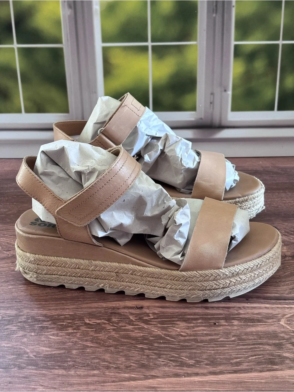 SOREL Flatform Platform Jute Tan Sandal Size 9.5